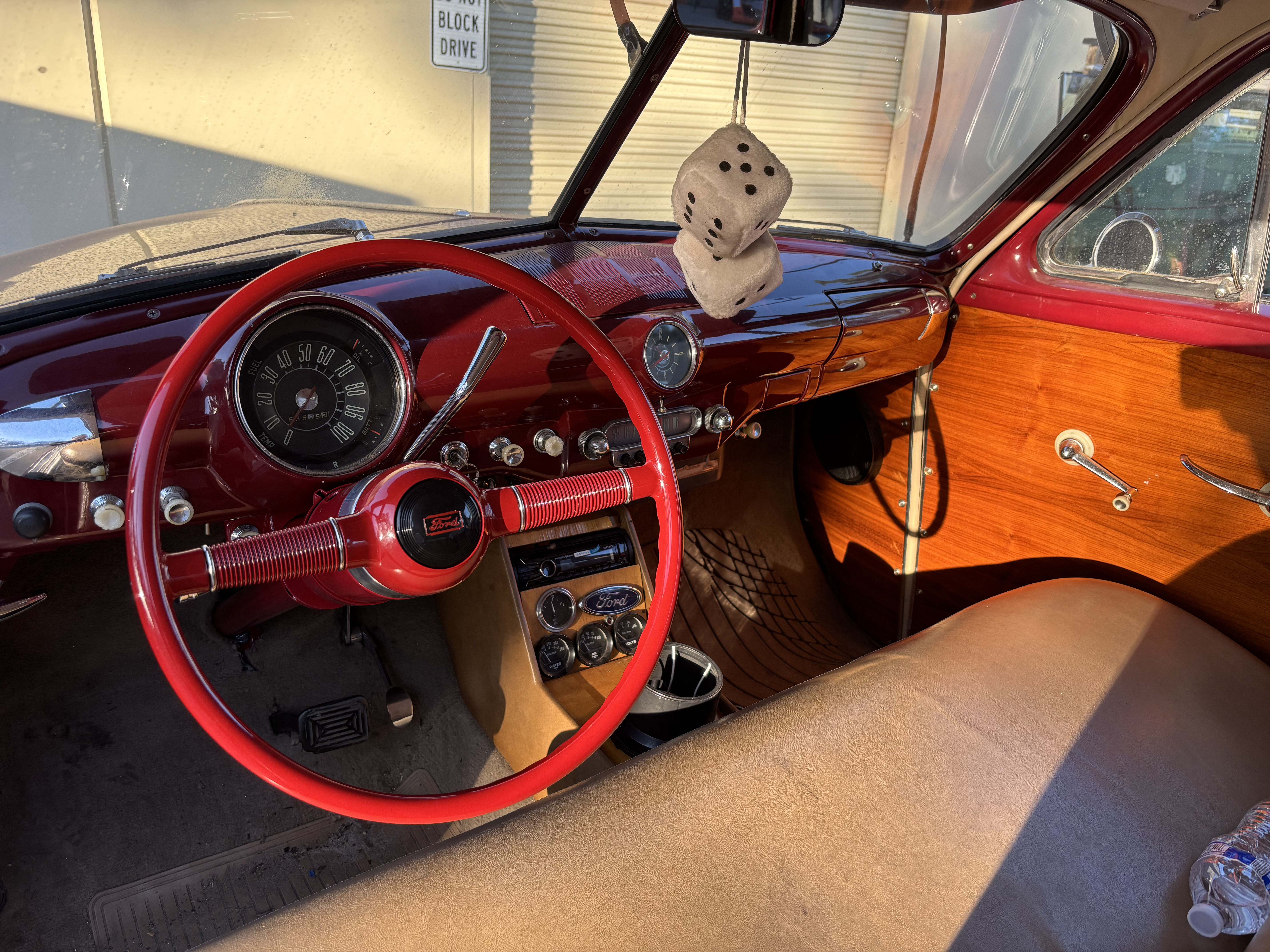 Custom steering column 1954 Ford Woody